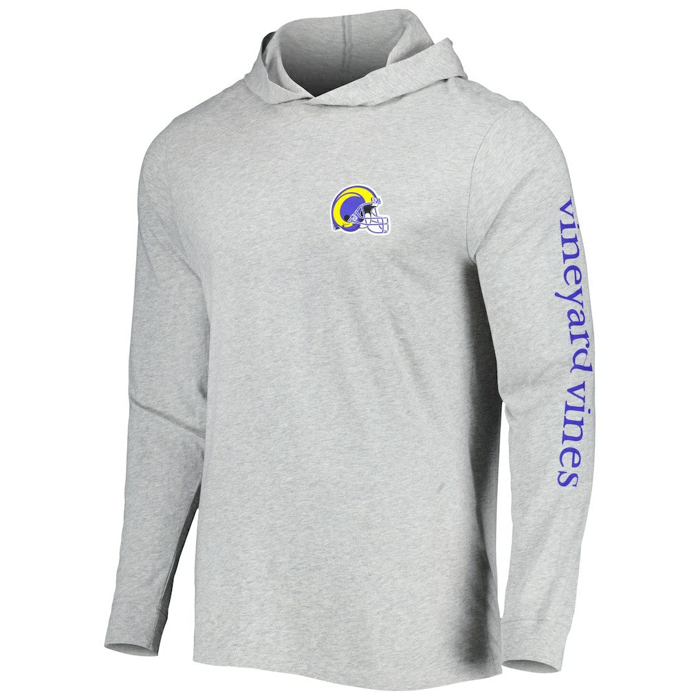 Los Angeles Rams Vineyard Vines Local Long Sleeve Hoodie T-Shirt Heathered Gray | NFL