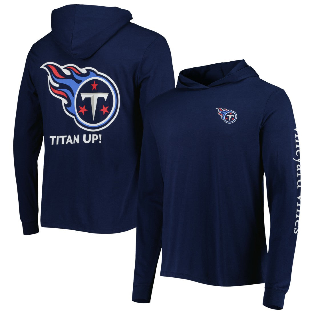Tennessee Titans Vineyard Vines Local Long Sleeve Hoodie T-Shirt Navy | NFL
