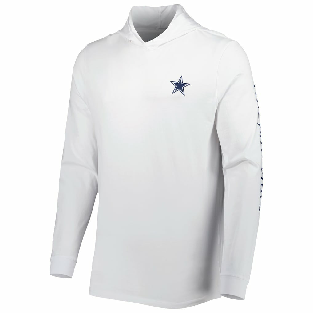 Dallas Cowboys Vineyard Vines Local Long Sleeve Hoodie T-Shirt White | NFL