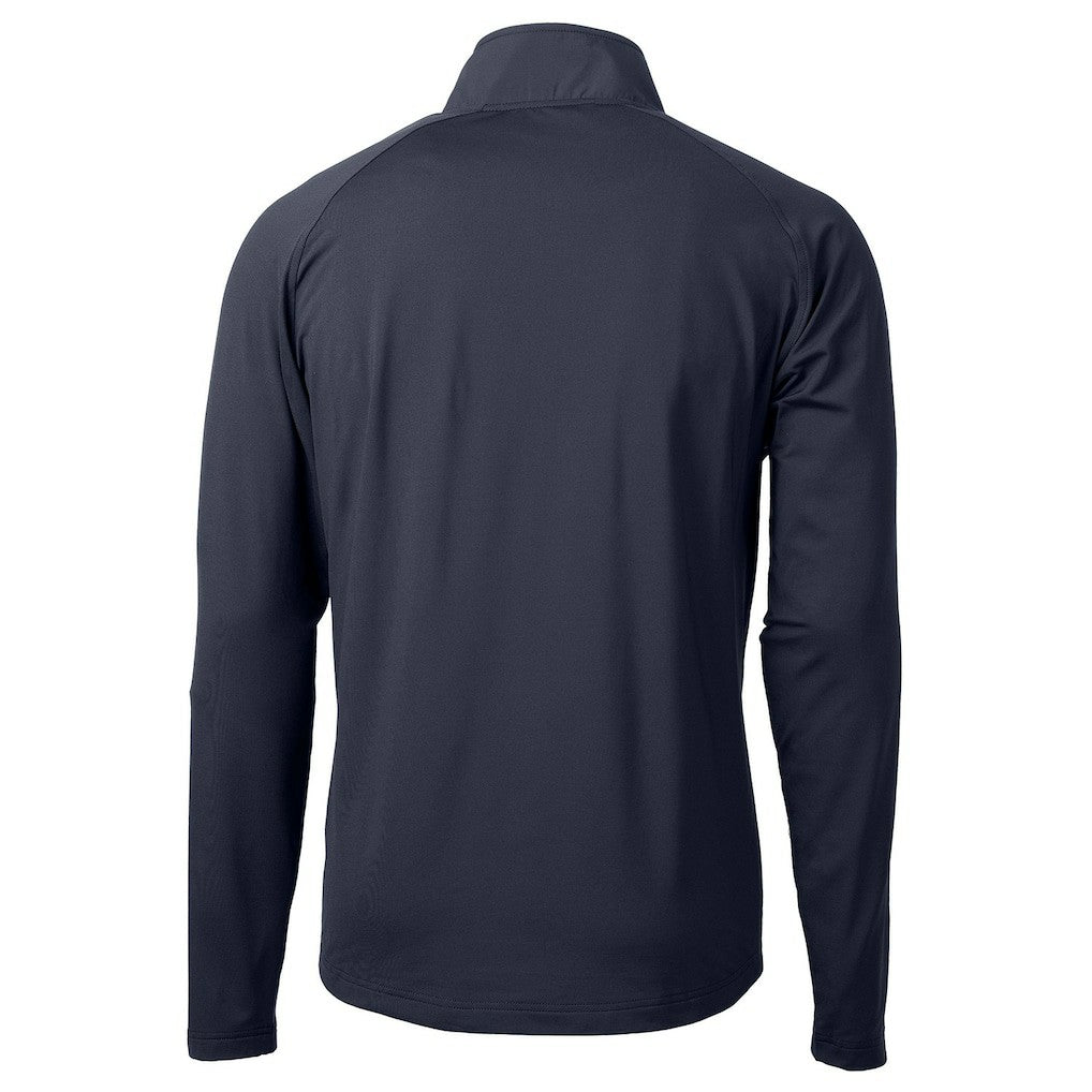 Denver Broncos Cutter & Buck Adapt Eco Knit Hybrid Recycled Quarter-Zip Pullover Top Navy | NFL
