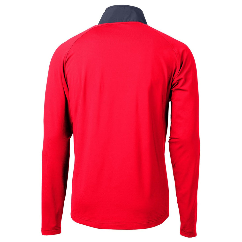 Houston Texans Cutter & Buck Adapt Eco Knit Hybrid Recycled Quarter-Zip Pullover Top Red | NFL