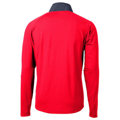 Houston Texans Cutter & Buck Adapt Eco Knit Hybrid Recycled Quarter-Zip Pullover Top Red | NFL