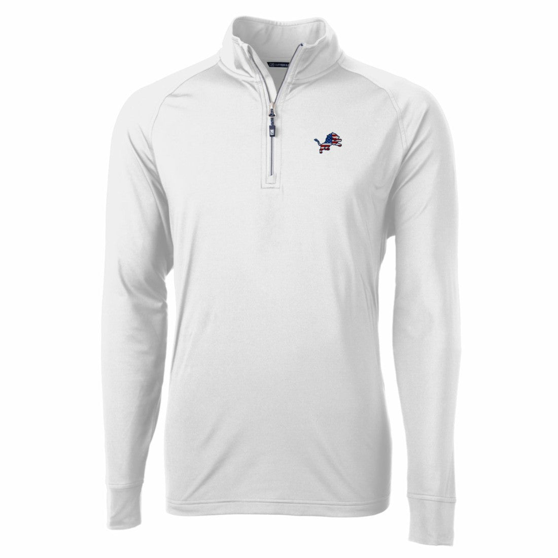 Detroit Lions Cutter & Buck Team Adapt Eco Knit Hybrid Recycled Quarter-Zip Pullover Top White | NFL