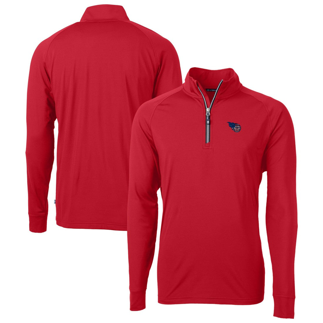 Tennessee Titans Cutter & Buck Team Adapt Eco Knit Hybrid Recycled Quarter-Zip Pullover Top Red | NFL