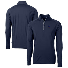 Minnesota Vikings Cutter & Buck Team Adapt Eco Knit Hybrid Recycled Quarter-Zip Pullover Top Navy | NFL