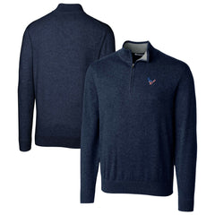 Houston Texans Cutter & Buck Lakemont Quarter-Zip Pullover Sweater Navy | NFL