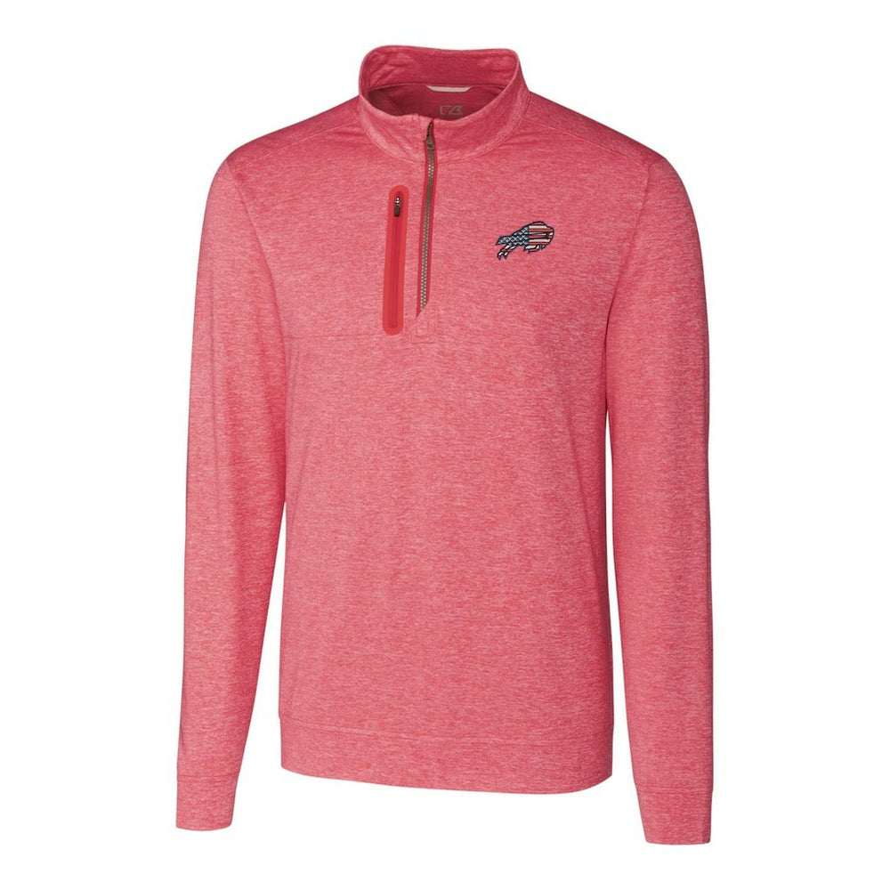 Buffalo Bills Cutter & Buck Americana Stealth Quarter-Zip Pullover Top Red | NFL