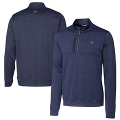 New England Patriots Cutter & Buck Stealth Quarter-Zip Pullover Top Heathered Navy | NFL