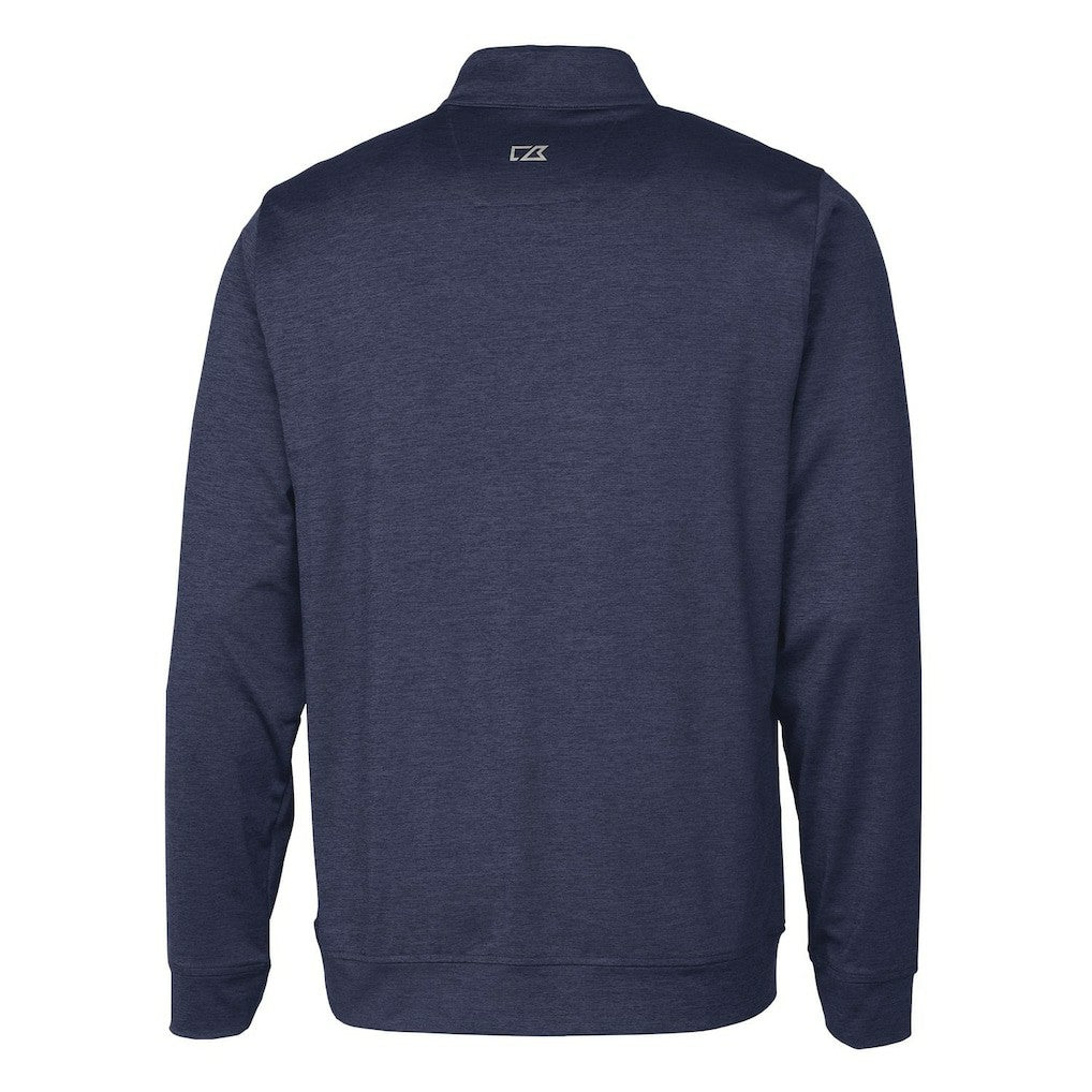 New England Patriots Cutter & Buck Stealth Quarter-Zip Pullover Top Heathered Navy | NFL