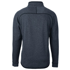 Kansas City Chiefs Cutter & Buck Big & Tall Mainsail Sweater Knit Half-Zip Pullover Jacket Heathered Navy | NFL