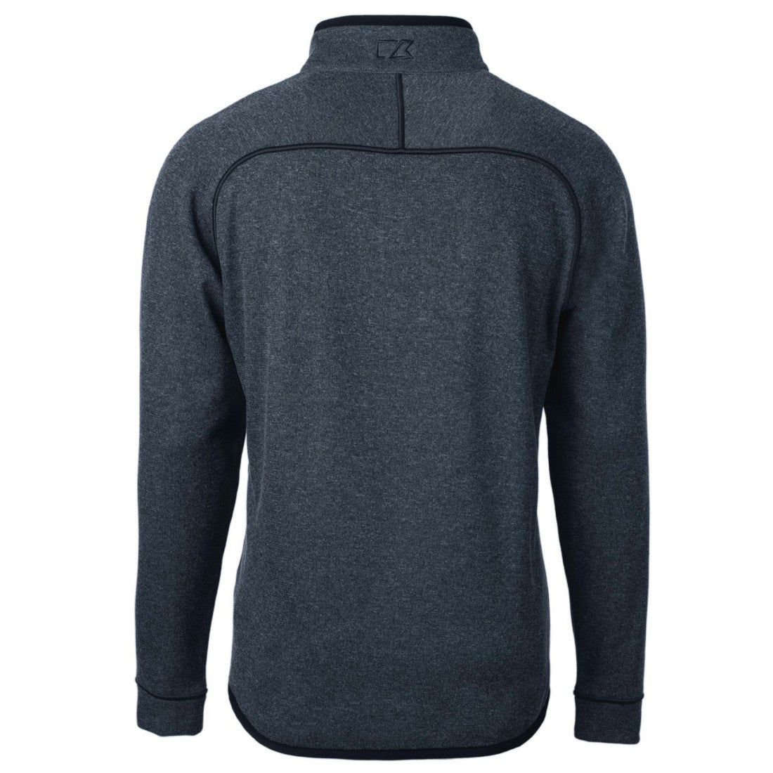 Detroit Lions Cutter & Buck Big & Tall Mainsail Sweater Knit Half-Zip Pullover Jacket Heathered Navy | NFL