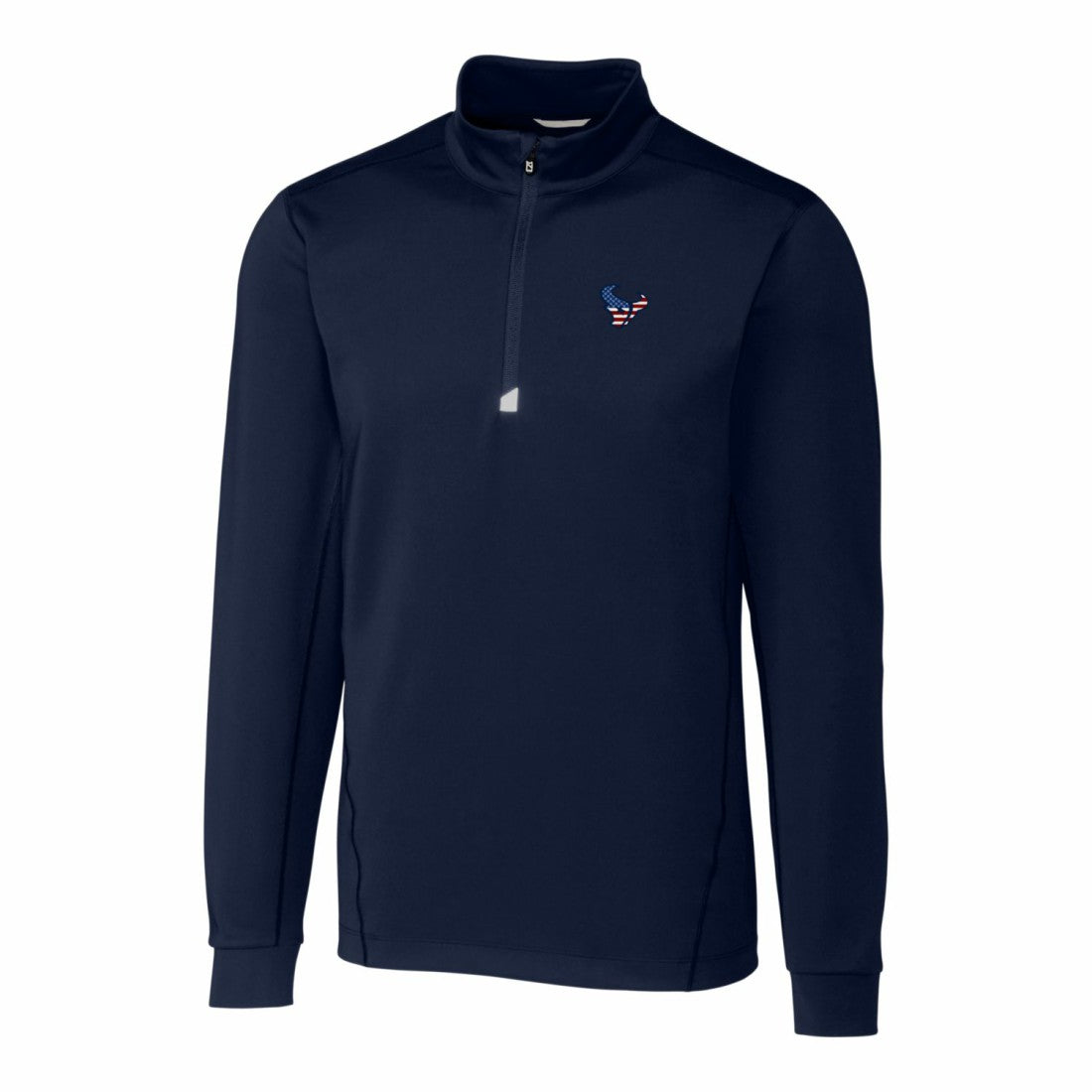 Houston Texans Cutter & Buck Big & Tall Traverse Stretch Quarter-Zip Pullover Top Navy | NFL
