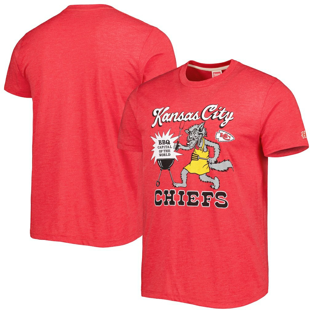 Kansas City Chiefs Homage BBQ Hyper Local Tri-Blend T-Shirt Red | NFL