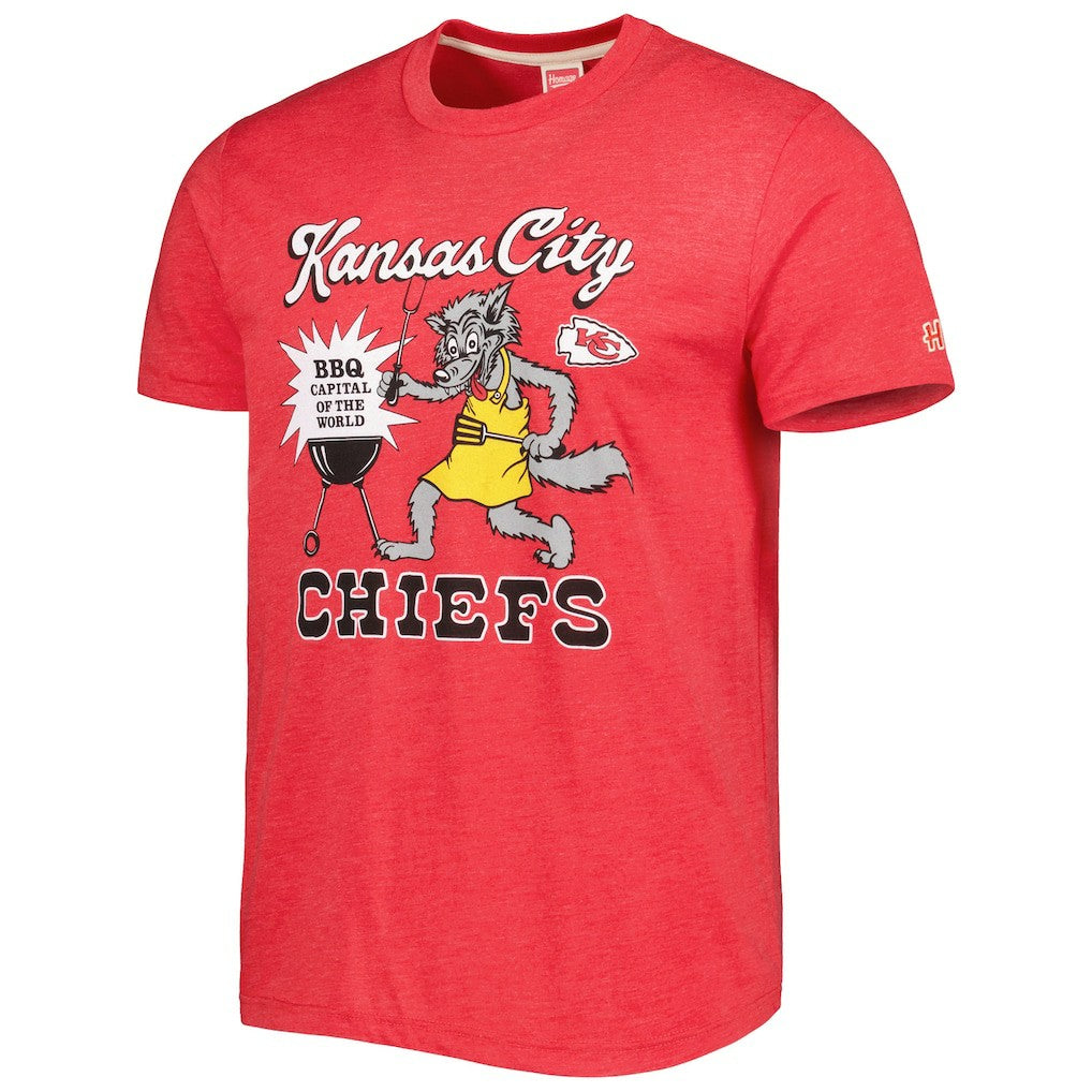 Kansas City Chiefs Homage BBQ Hyper Local Tri-Blend T-Shirt Red | NFL