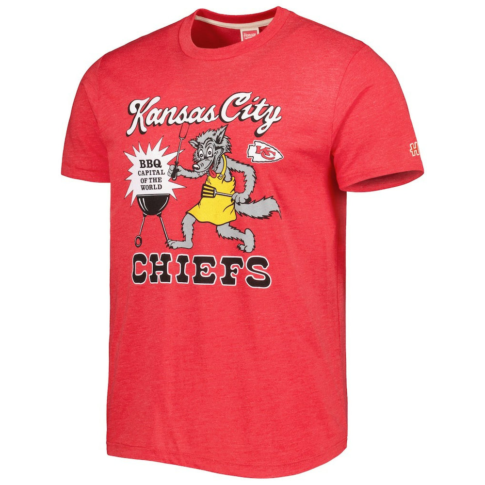 Kansas City Chiefs Homage BBQ Hyper Local Tri-Blend T-Shirt Red | NFL
