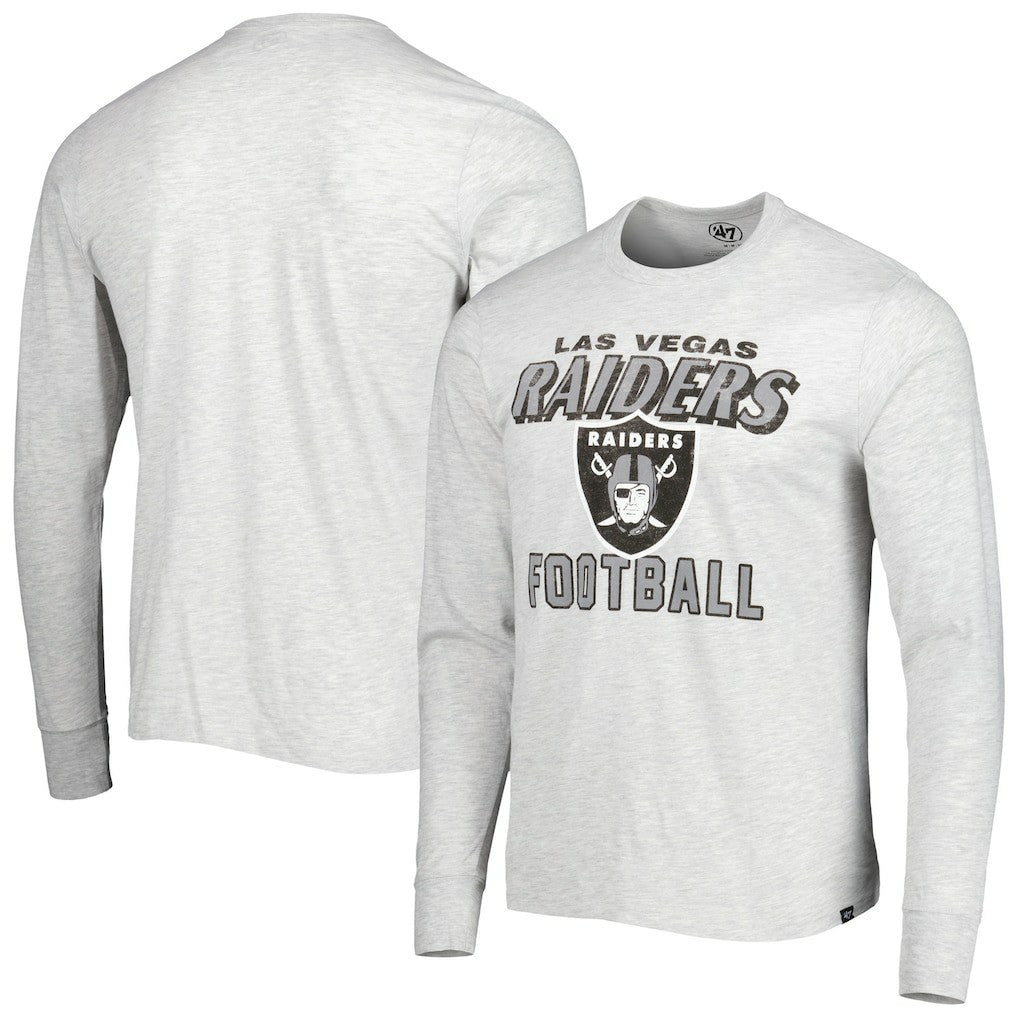 Las Vegas Raiders '47 Dozer Franklin Long Sleeve T-Shirt Heathered Gray | 47 brand