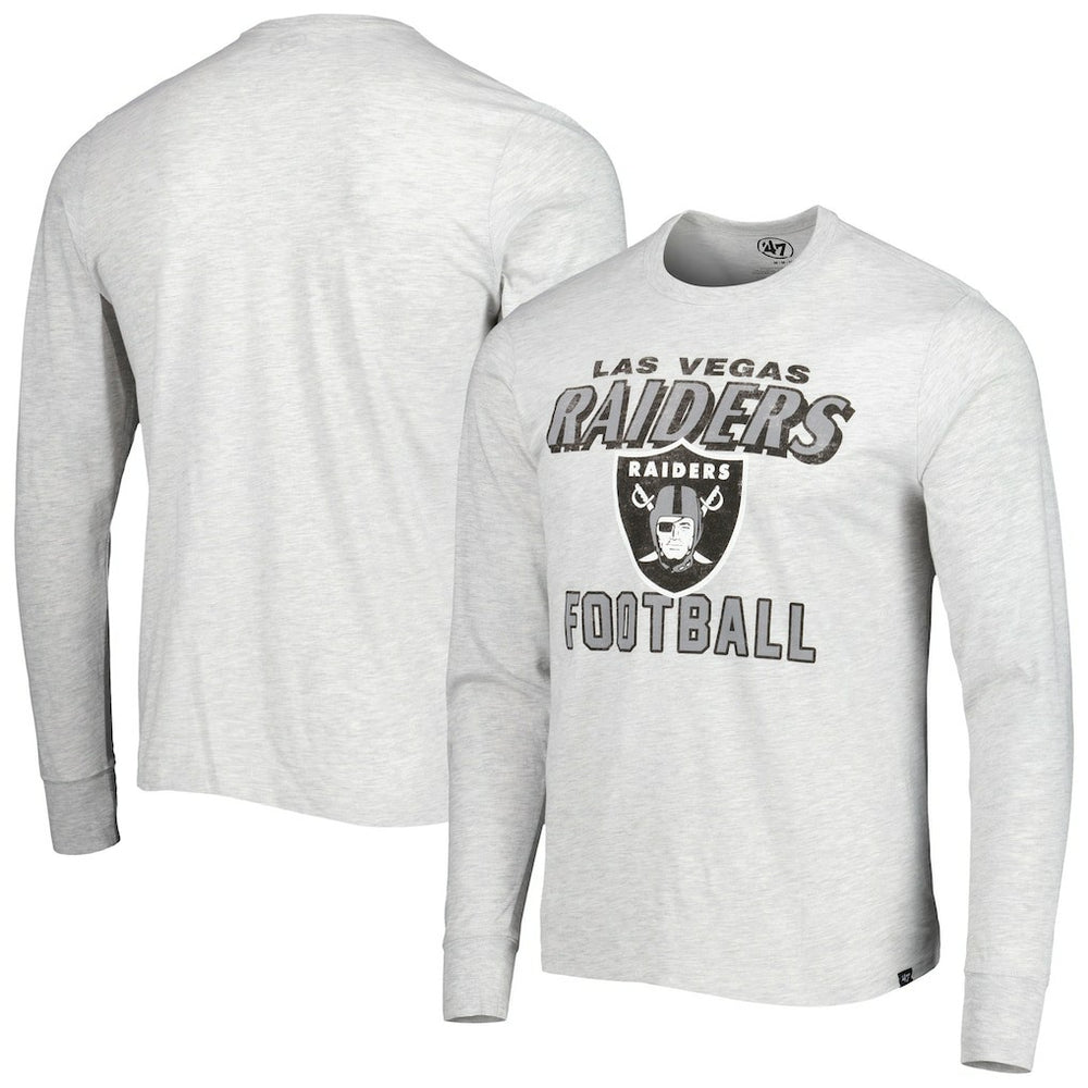 Las Vegas Raiders '47 Dozer Franklin Long Sleeve T-Shirt Heathered Gray | 47 brand