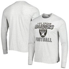 Las Vegas Raiders '47 Dozer Franklin Long Sleeve T-Shirt Heathered Gray | 47 brand