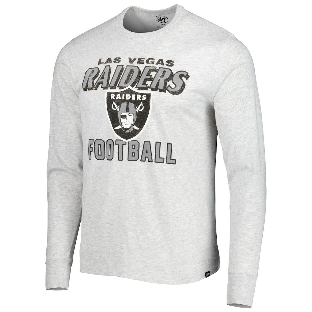 Las Vegas Raiders '47 Dozer Franklin Long Sleeve T-Shirt Heathered Gray | 47 brand