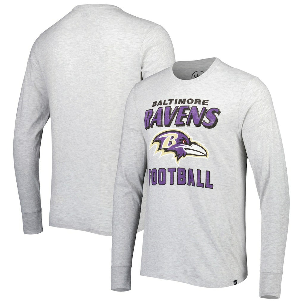 Baltimore Ravens '47 Dozer Franklin Long Sleeve T-Shirt Heathered Gray | 47 brand