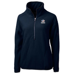Green Bay Packers Cutter & Buck Women's Americana Cascade Eco Sherpa Fleece Half-Zip Pullover Jacket Navy | NFL