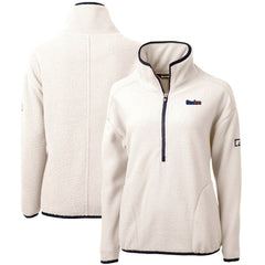 Pittsburgh Steelers Cutter & Buck Women's Americana Cascade Eco Sherpa Fleece Half-Zip Pullover Jacket Cream | NFL