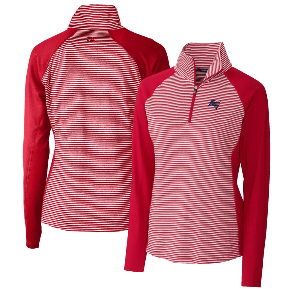 Tampa Bay Buccaneers Cutter & Buck Women's Forge Tonal Half-Zip Top Cardinal | NFL
