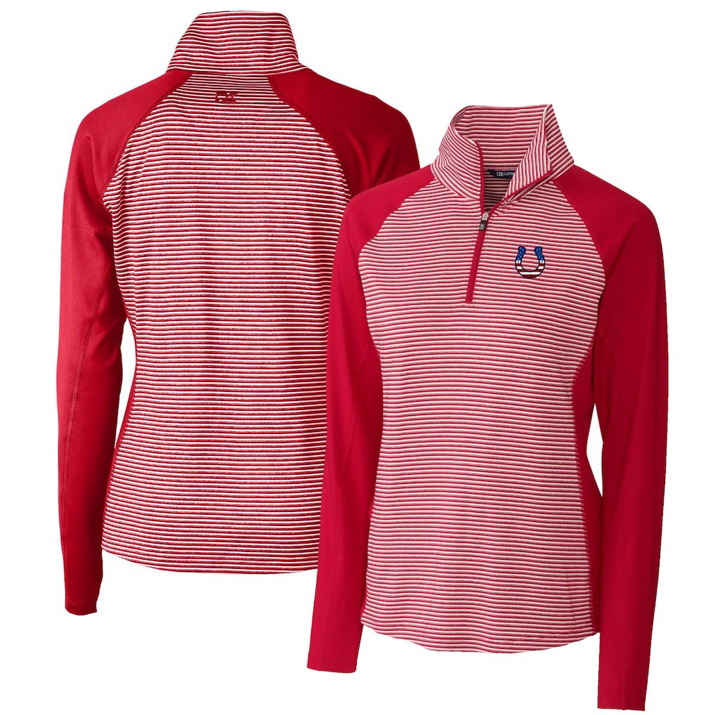 Indianapolis Colts Cutter & Buck Women's Forge Tonal Half-Zip Top Cardinal | NFL
