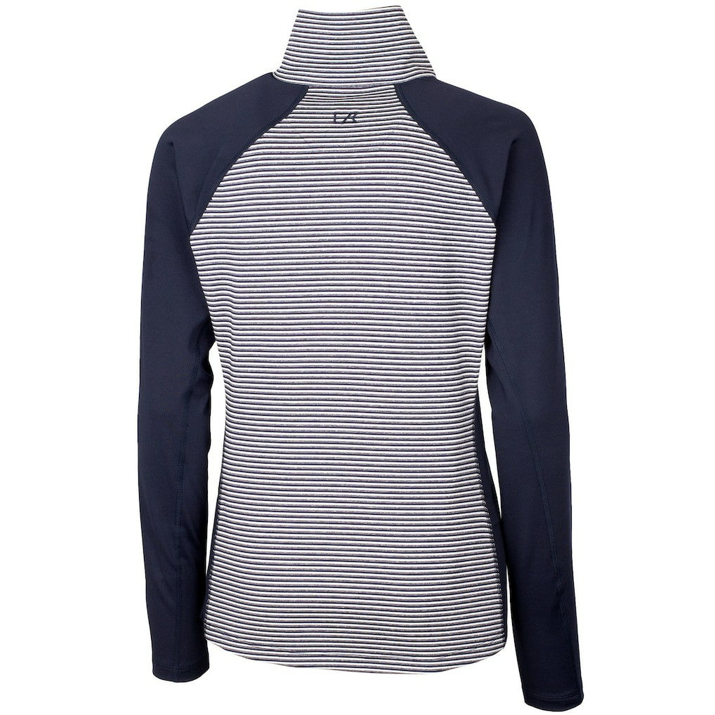 New York Giants Cutter & Buck Women's Forge Tonal Half-Zip Top Navy | NFL