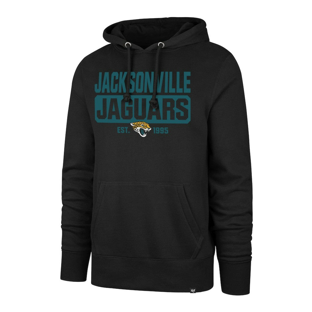 Jacksonville Jaguars '47 Box Out Headline Pullover Hoodie Black | 47 brand