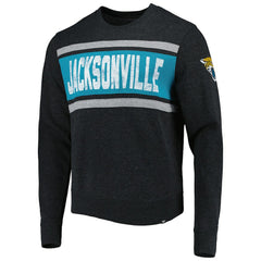 Jacksonville Jaguars '47 Bypass Tribeca Pullover Sweatshirt Heathered Black | 47 brand