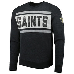 New Orleans Saints '47 Bypass Tribeca Pullover Sweatshirt Heathered Black | 47 brand