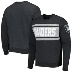 Las Vegas Raiders '47 Bypass Tribeca Pullover Sweatshirt Heathered Black | 47 brand