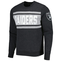 Las Vegas Raiders '47 Bypass Tribeca Pullover Sweatshirt Heathered Black | 47 brand