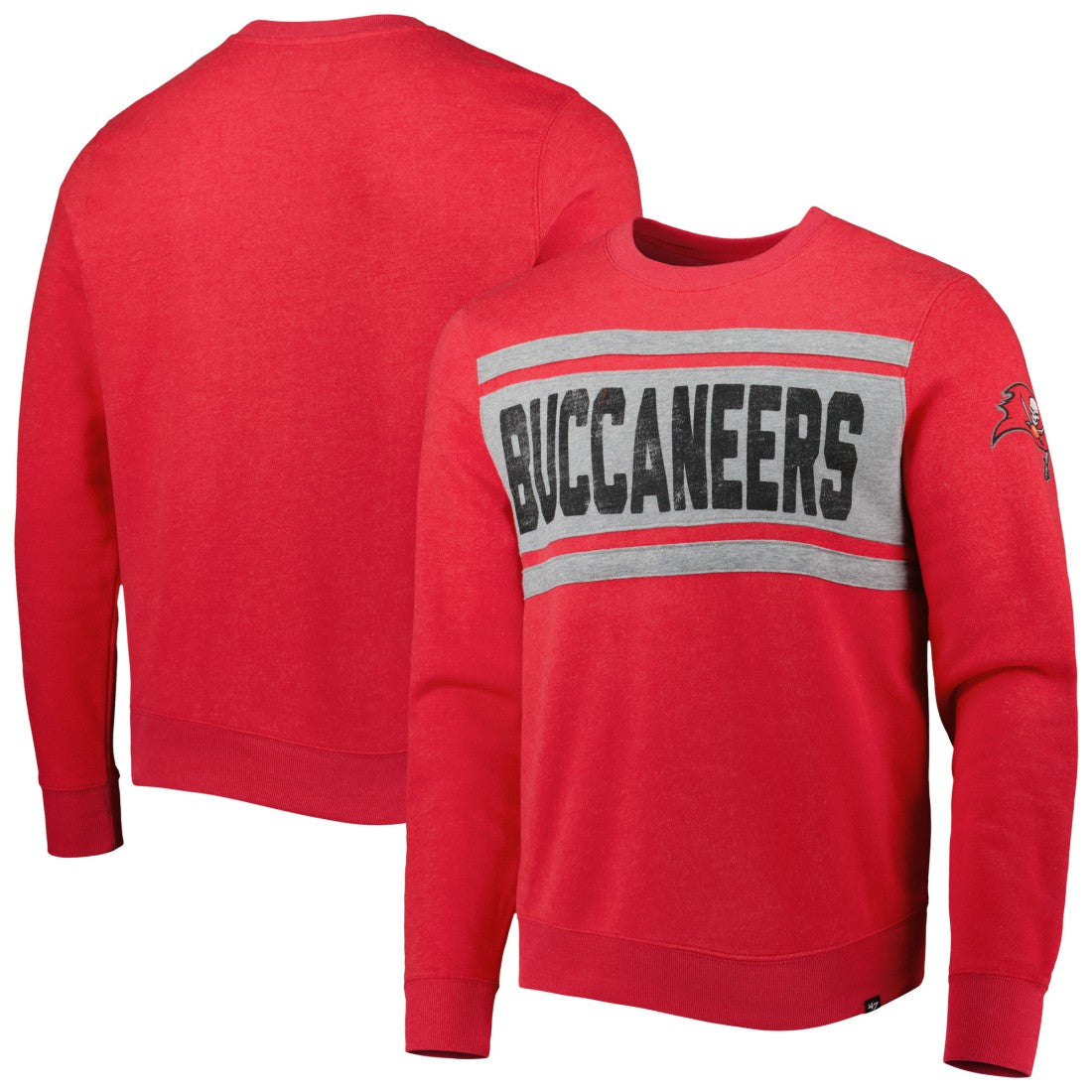 Tampa Bay Buccaneers '47 Bypass Tribeca Pullover Sweatshirt Heathered Red | 47 brand