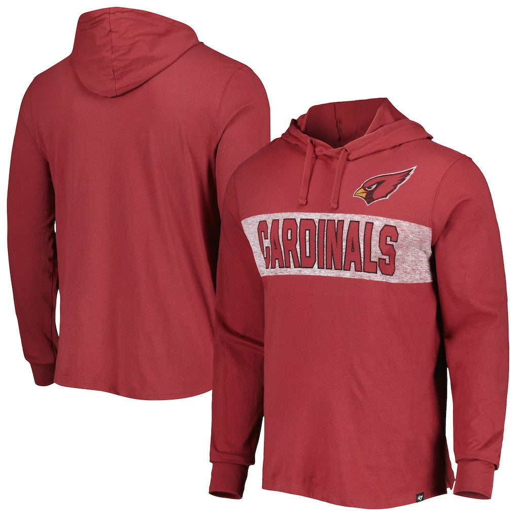 Arizona Cardinals '47 Field Franklin Hooded Long Sleeve T-Shirt Cardinal | 47 brand