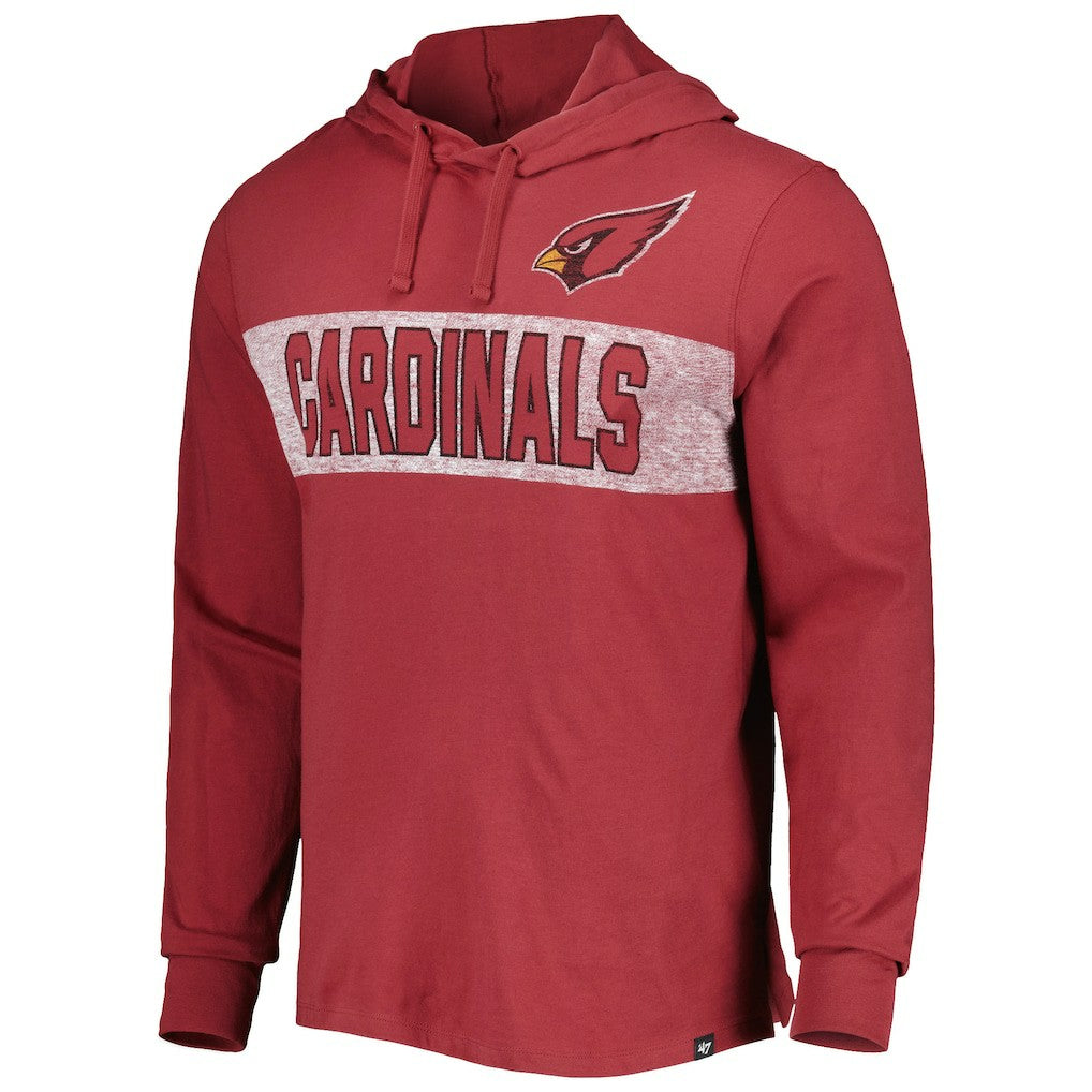 Arizona Cardinals '47 Field Franklin Hooded Long Sleeve T-Shirt Cardinal | 47 brand