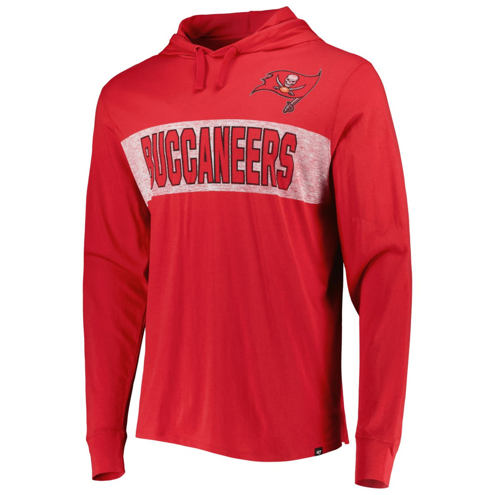 Tampa Bay Buccaneers '47 Field Franklin Hooded Long Sleeve T-Shirt Red | 47 brand