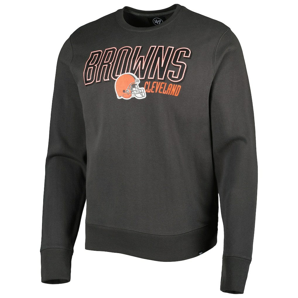 Cleveland Browns '47 Locked In Headline Pullover Sweatshirt Charcoal | 47 brand