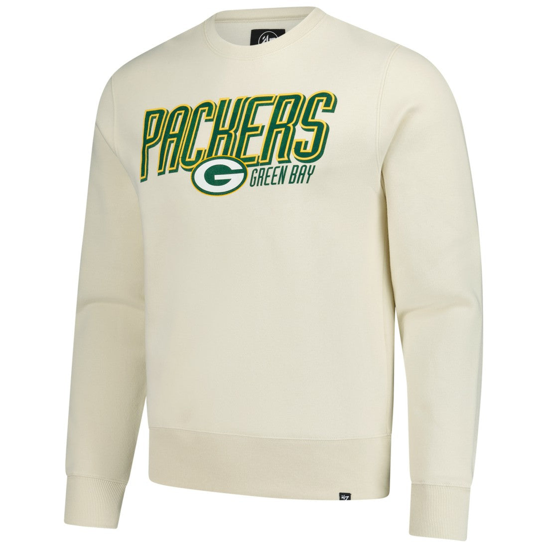 Green Bay Packers '47 Locked In Headline Pullover Sweatshirt Cream | 47 brand