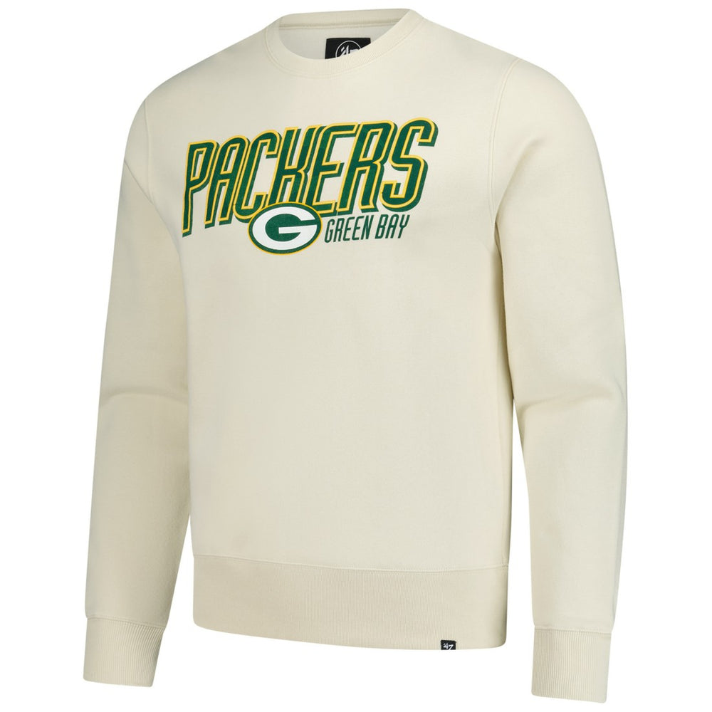 Green Bay Packers '47 Locked In Headline Pullover Sweatshirt Cream | 47 brand