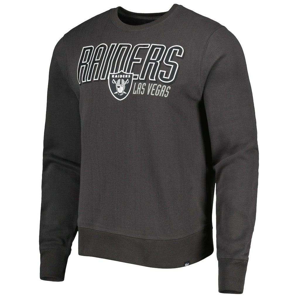 Las Vegas Raiders '47 Locked In Headline Pullover Sweatshirt Charcoal | 47 brand