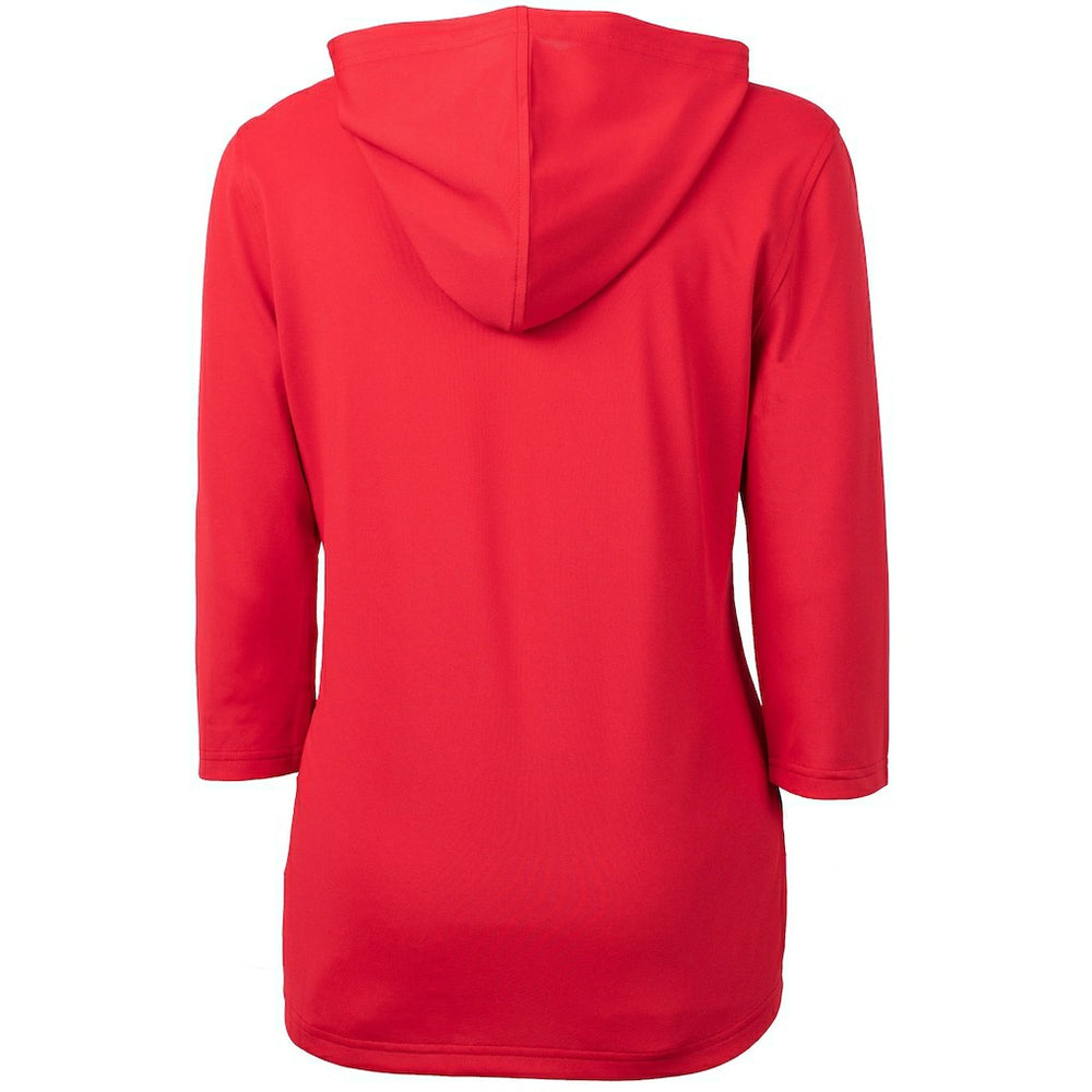 Arizona Cardinals Cutter & Buck Women's Virtue Eco Pique 3/4 Sleeve Half-Zip Pullover Hoodie Red | NFL