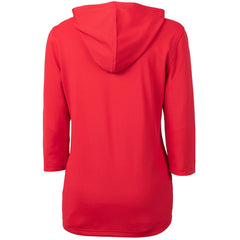 Arizona Cardinals Cutter & Buck Women's Virtue Eco Pique 3/4 Sleeve Half-Zip Pullover Hoodie Red | NFL