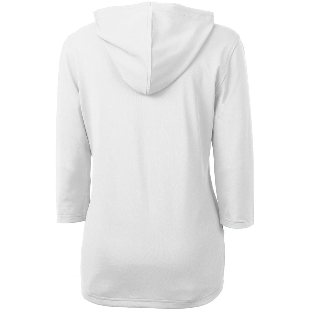 Minnesota Vikings Cutter & Buck Women's Virtue Eco Pique 3/4 Sleeve Half-Zip Pullover Hoodie White | NFL