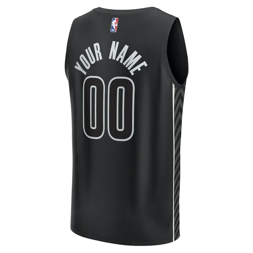 Brooklyn Nets Custom Fast Break Jersey Statement Edition Black - NBA
