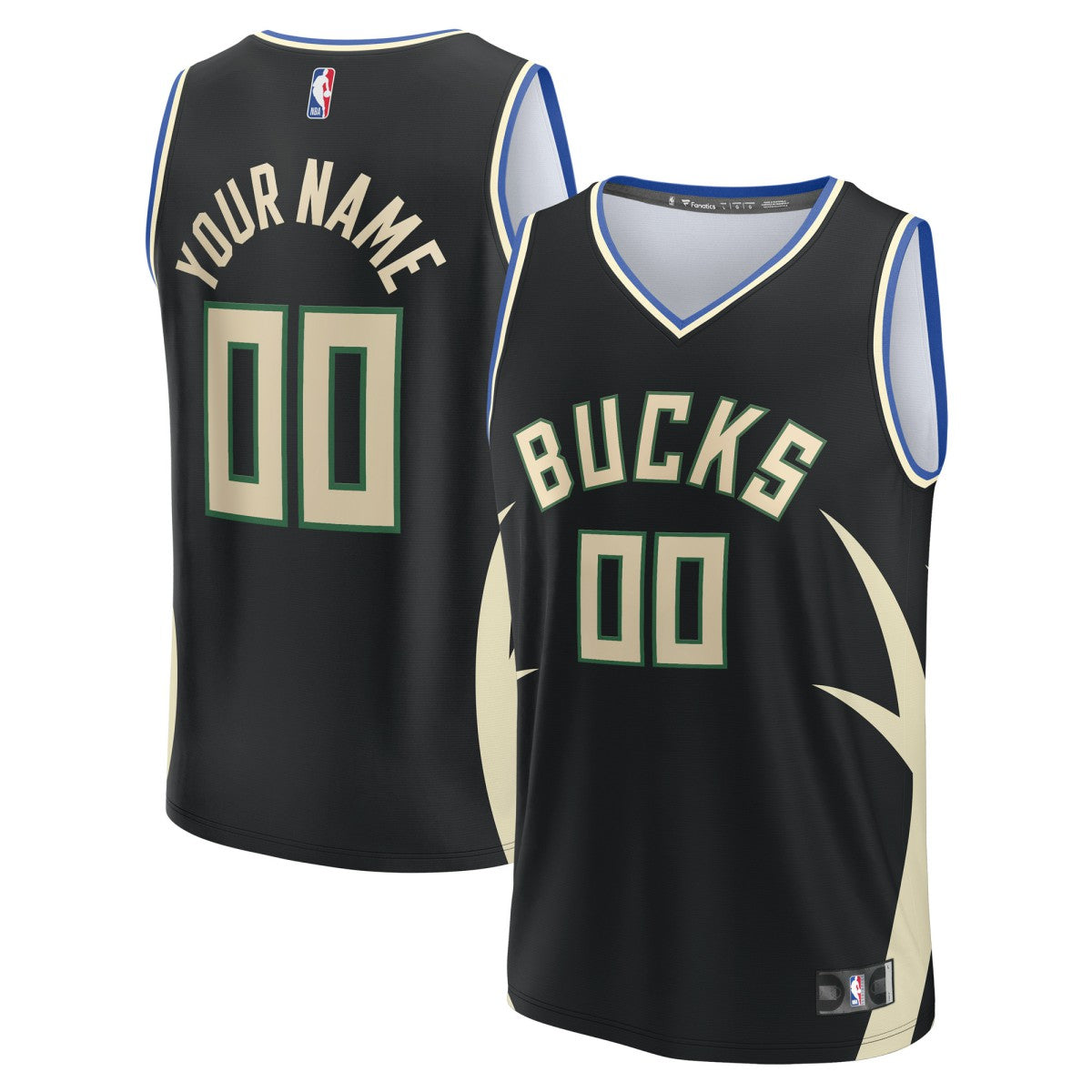 Milwaukee Bucks Custom Fast Break Jersey Statement Edition Black - NBA