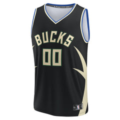 Milwaukee Bucks Custom Fast Break Jersey Statement Edition Black - NBA