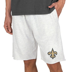 New Orleans Saints Concepts Sport Mainstream Terry Shorts Oatmeal | NFL