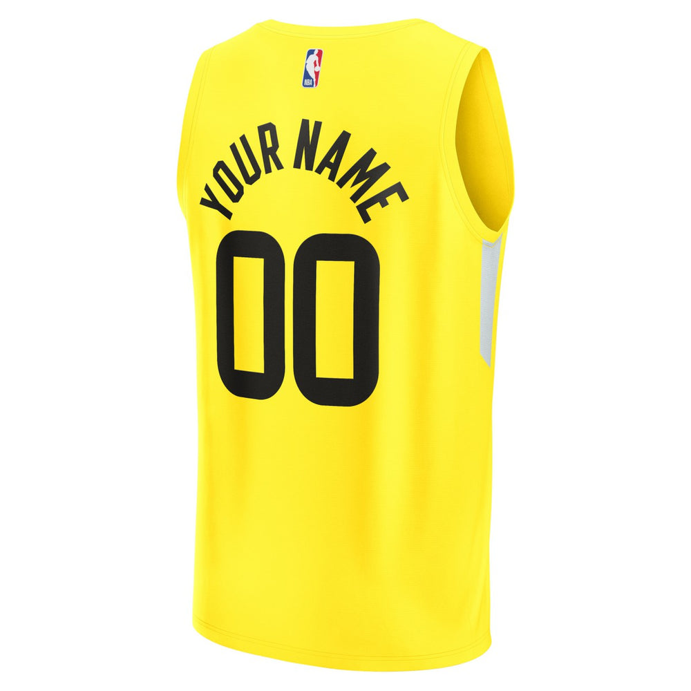 Utah Jazz Fast Break Replica Custom Jersey Icon Edition Yellow - NBA